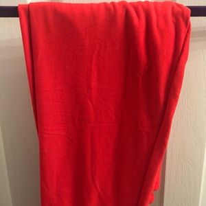 Solid bright red leggings